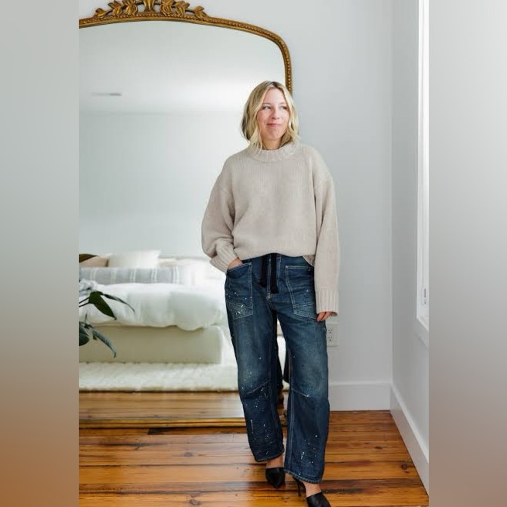 COS Oversized Cashmere Sweater in Cream